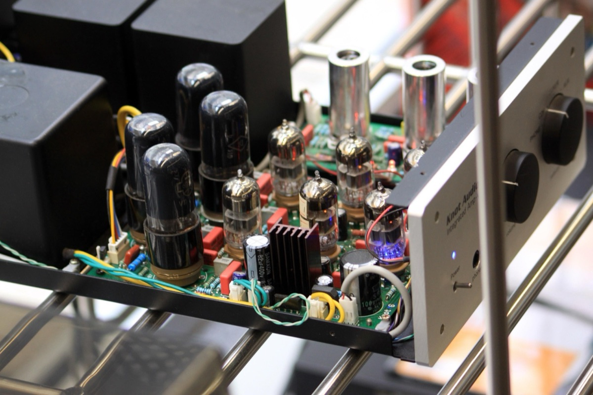 Electronics assembly mounted in a machined aluminium chassis